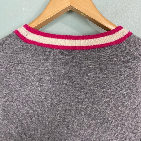 Equipment‎ Gia Cashmere Cardigan Pink Gray Academia Scholar Sz M - Picture 5 of 7